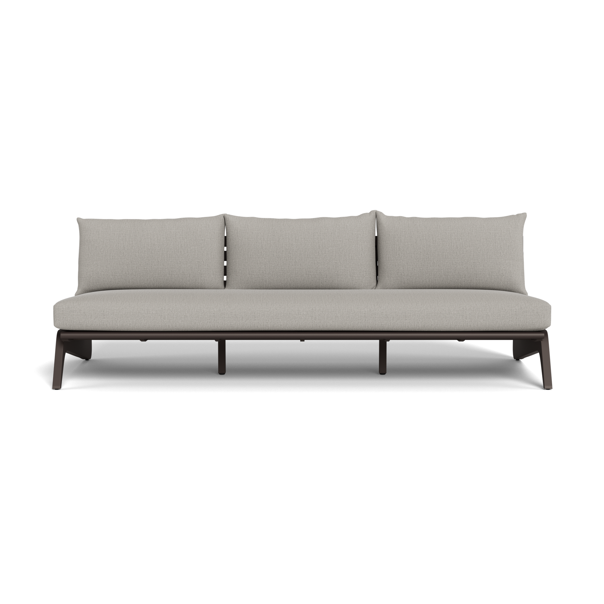 MLB Aluminum 3 Seat Armless Sofa