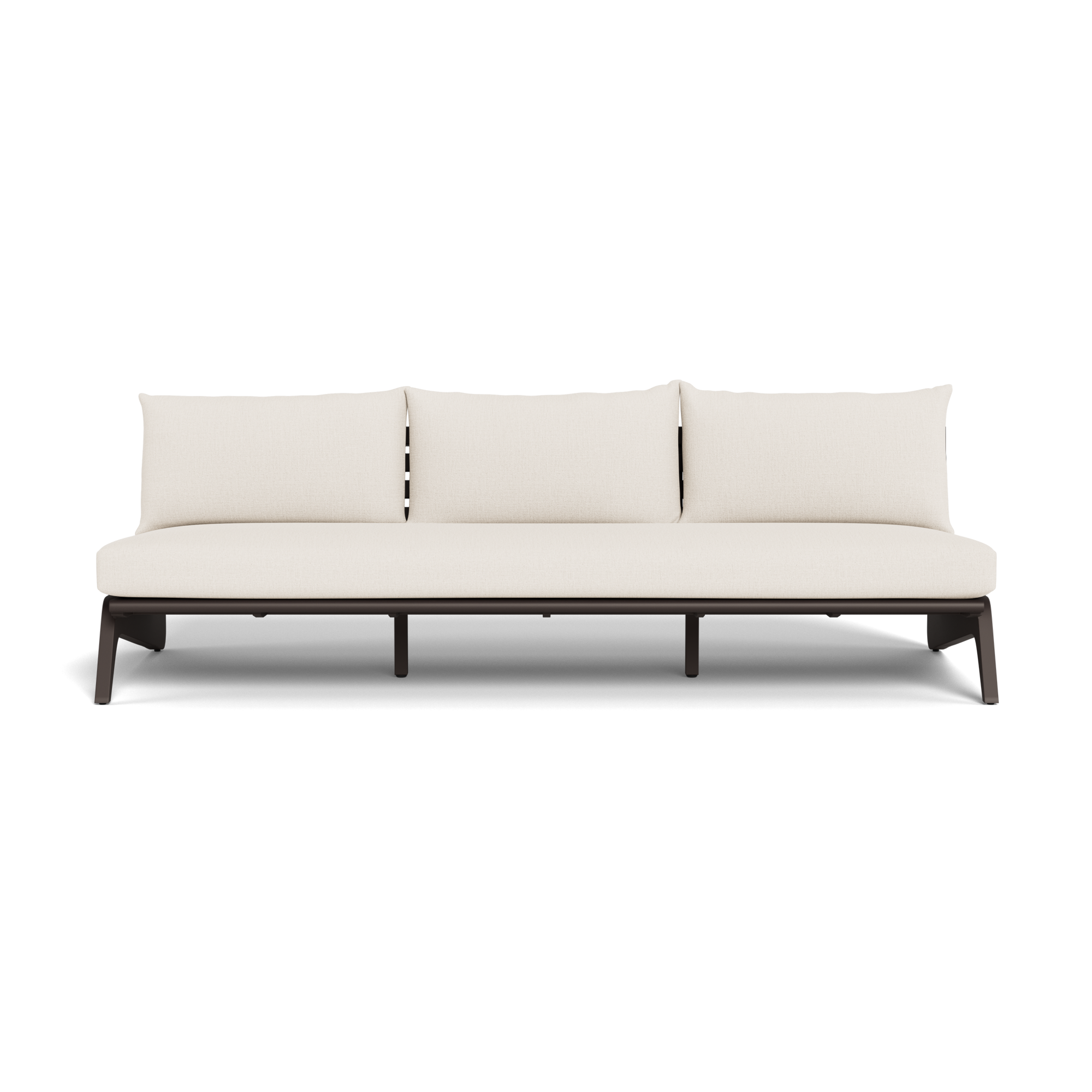 MLB Aluminum 3 Seat Armless Sofa