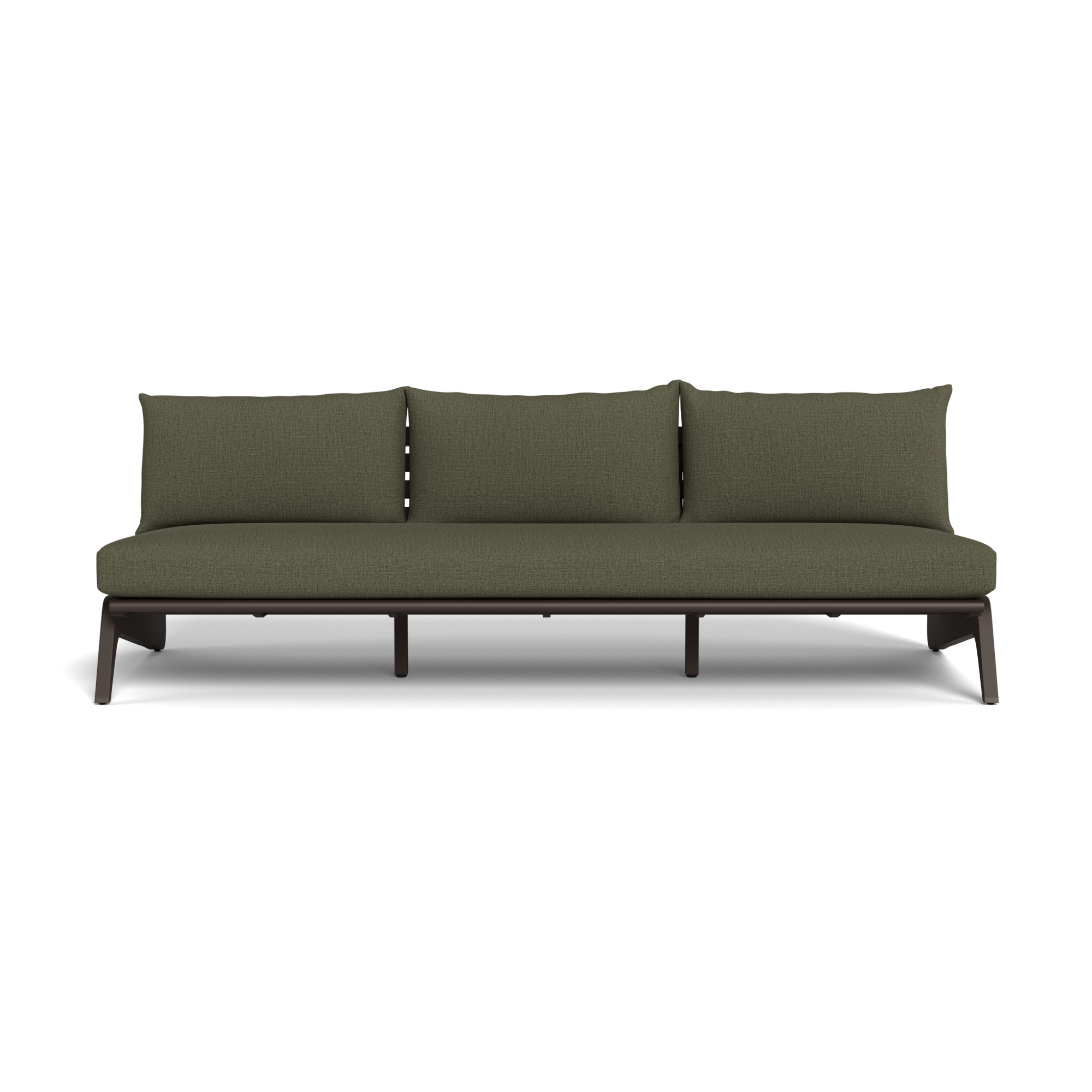 MLB Aluminum 3 Seat Armless Sofa