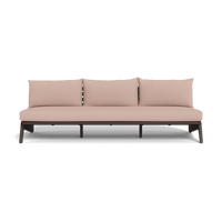 MLB Aluminum 3 Seat Armless Sofa