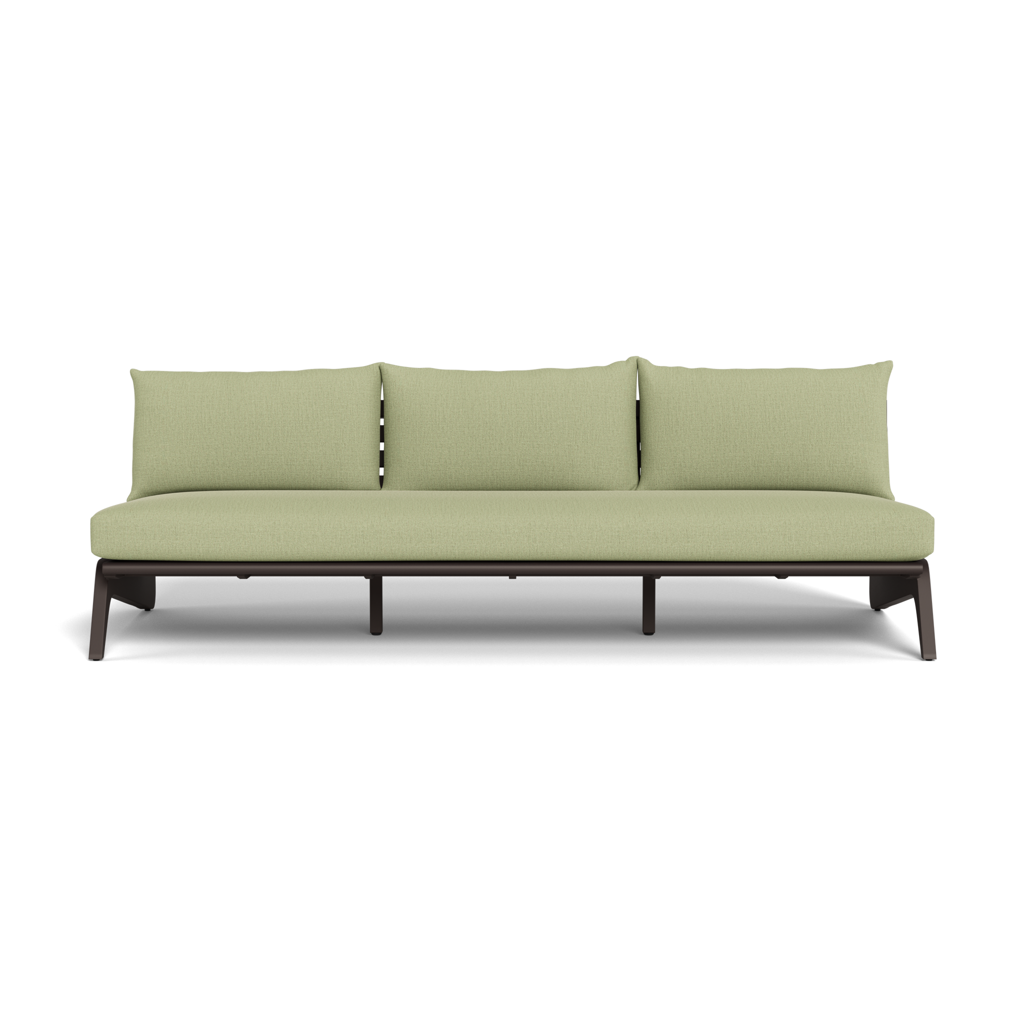 MLB Aluminum 3 Seat Armless Sofa