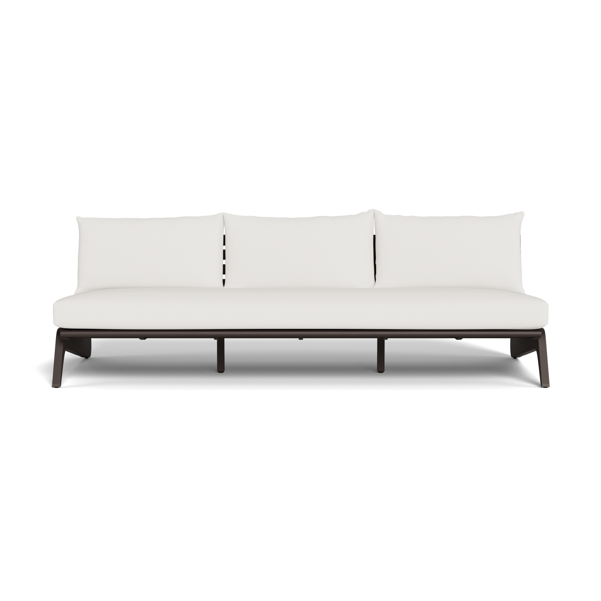 MLB Aluminum 3 Seat Armless Sofa
