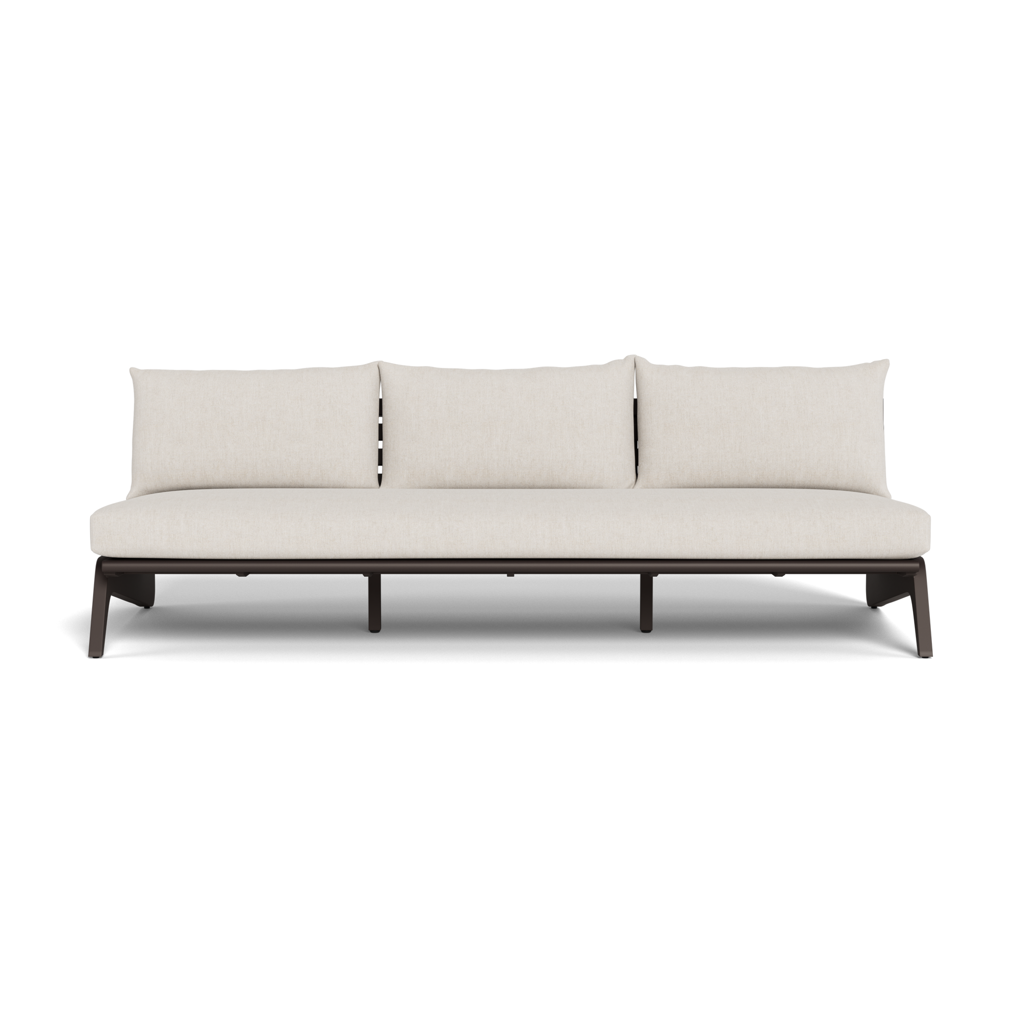 MLB Aluminum 3 Seat Armless Sofa