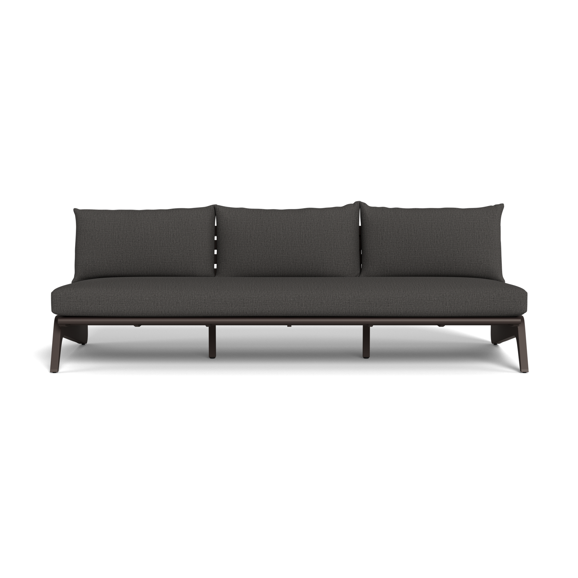 MLB Aluminum 3 Seat Armless Sofa