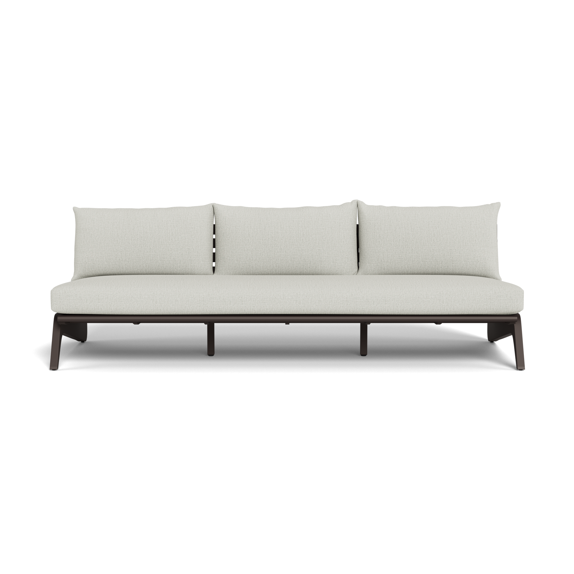 MLB Aluminum 3 Seat Armless Sofa