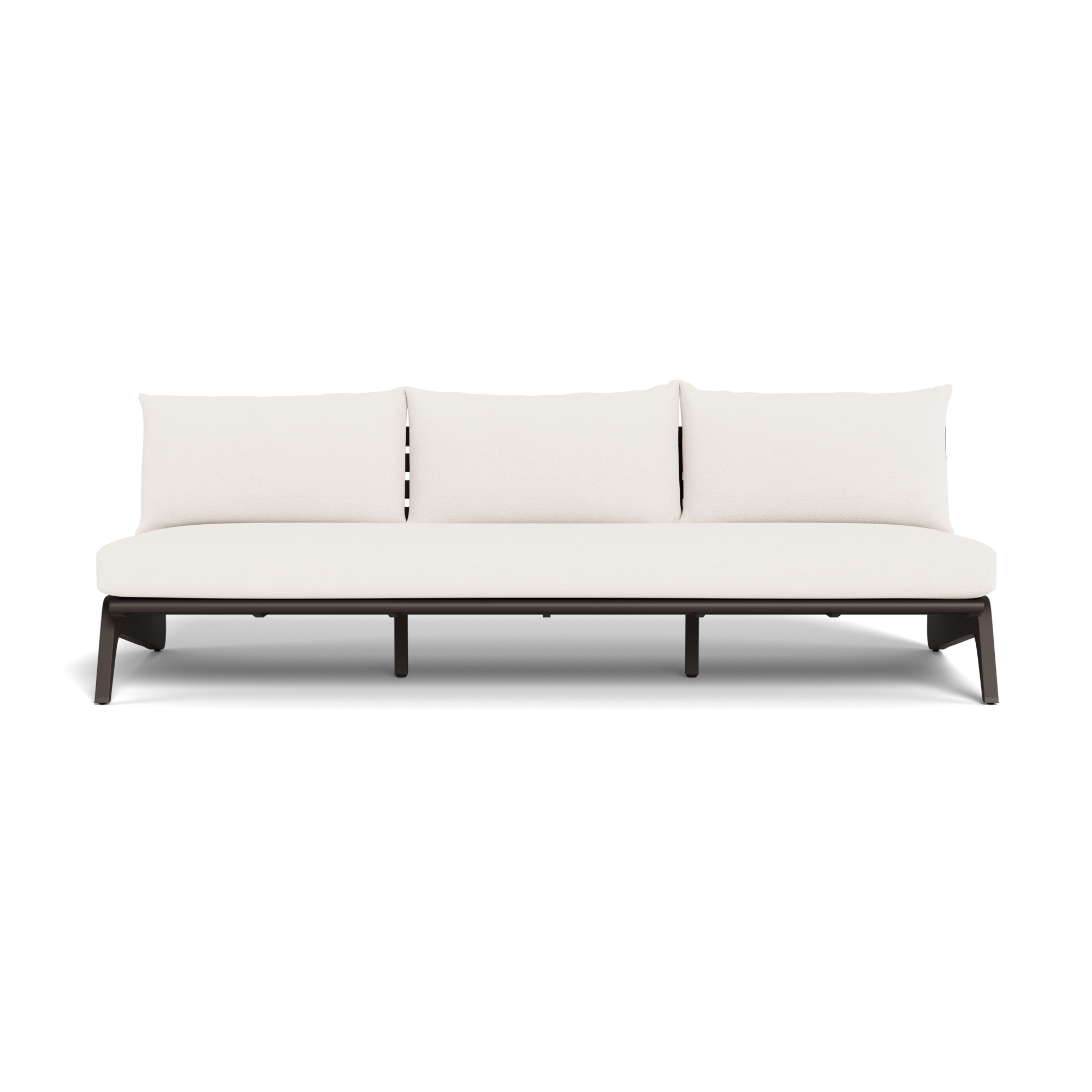 MLB Aluminum 3 Seat Armless Sofa