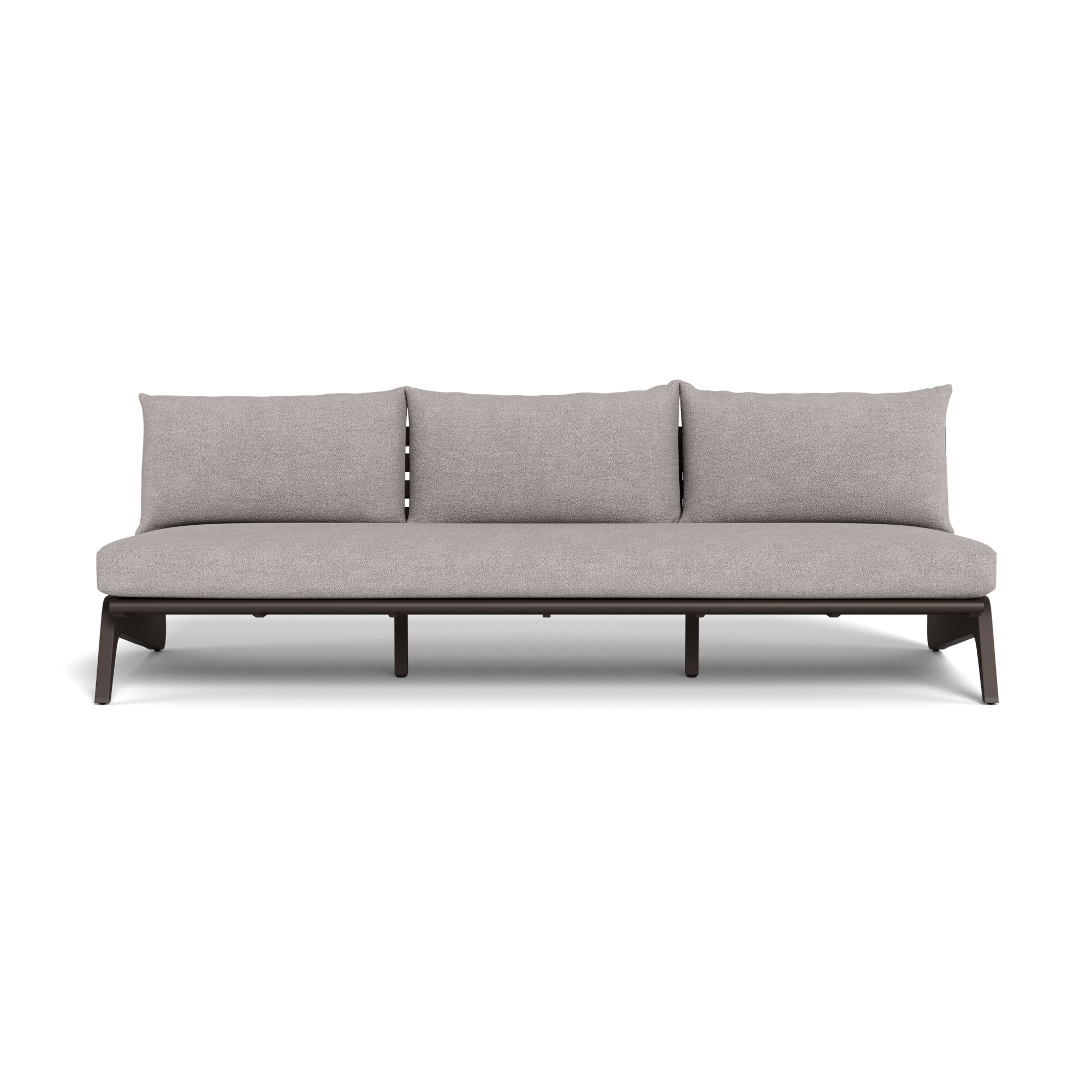 MLB Aluminum 3 Seat Armless Sofa