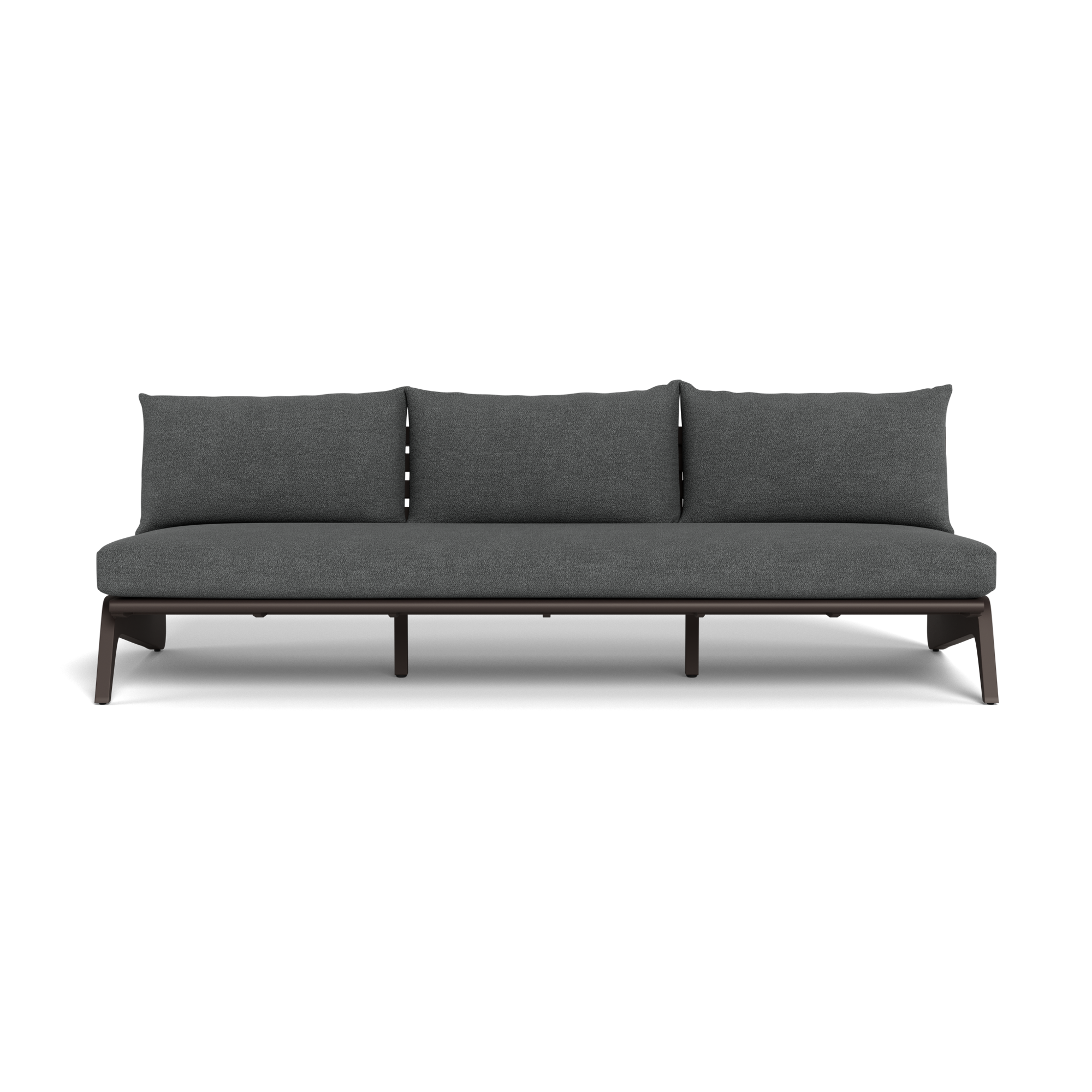 MLB Aluminum 3 Seat Armless Sofa