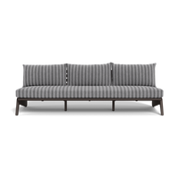 MLB Aluminum 3 Seat Armless Sofa