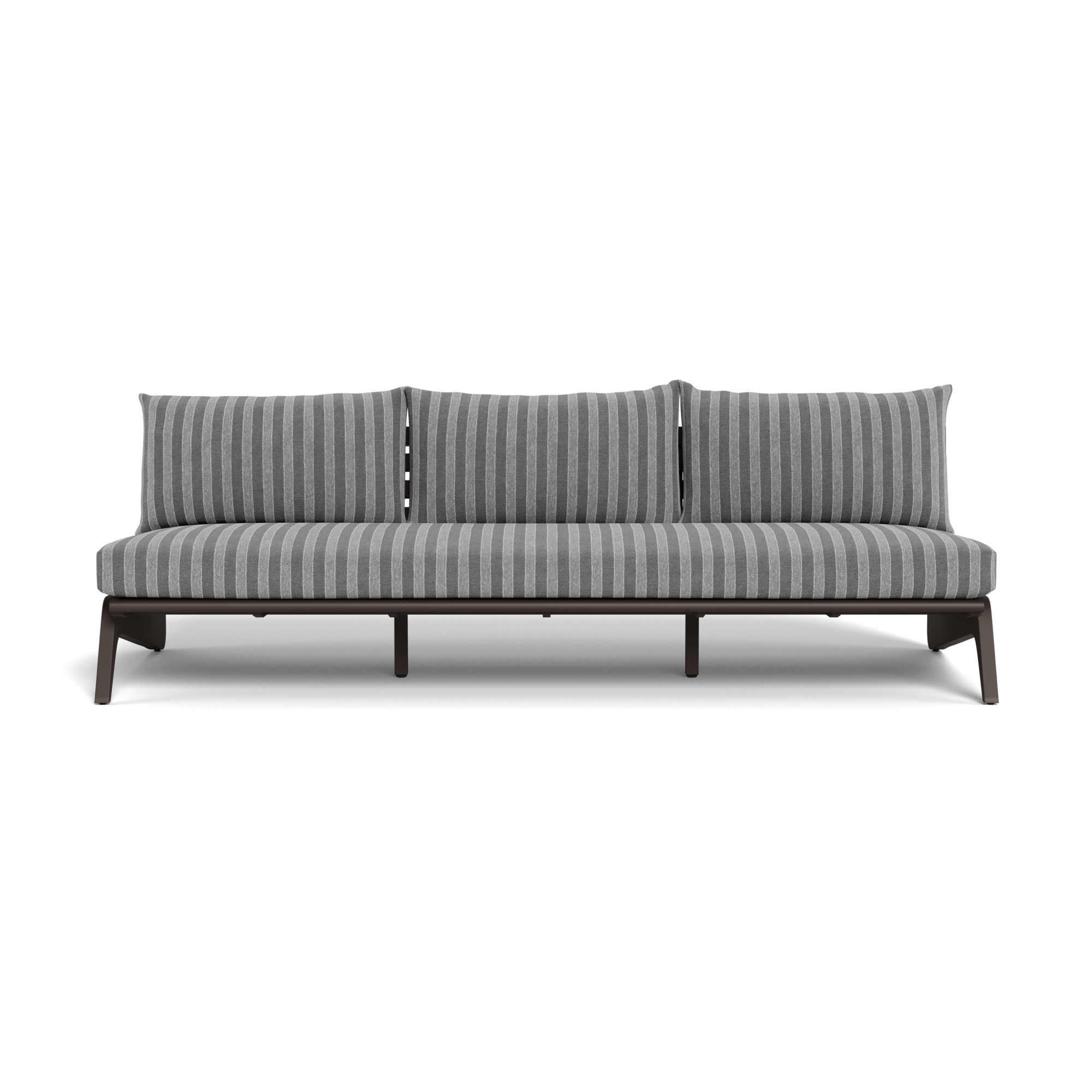 MLB Aluminum 3 Seat Armless Sofa