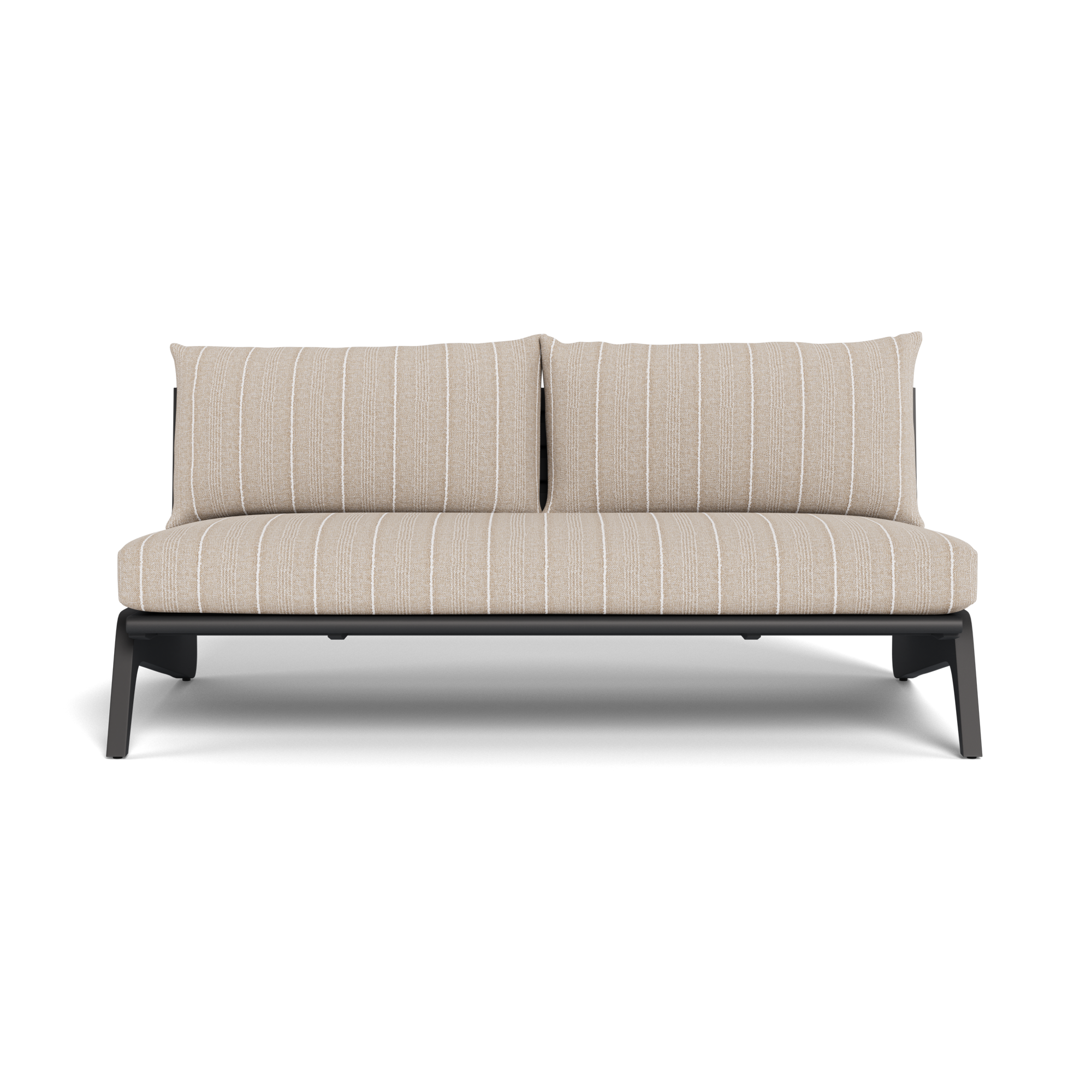 MLB Aluminum 2 Seat Armless Sofa