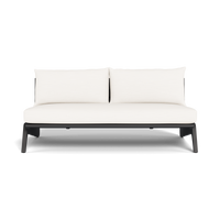 MLB Aluminum 2 Seat Armless Sofa
