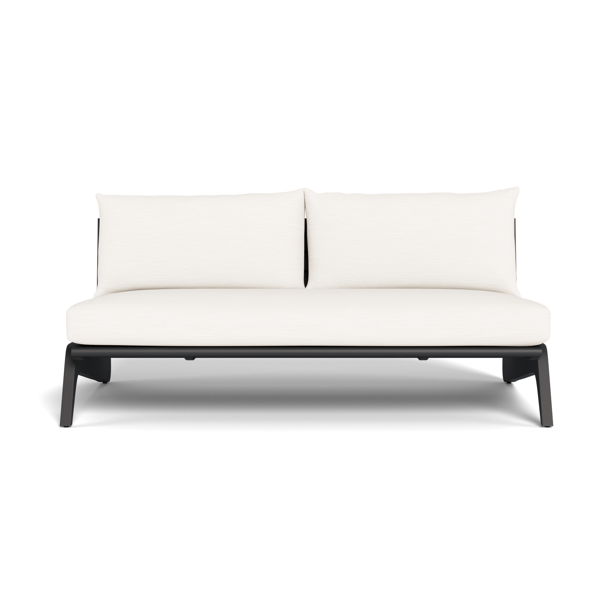 MLB Aluminum 2 Seat Armless Sofa