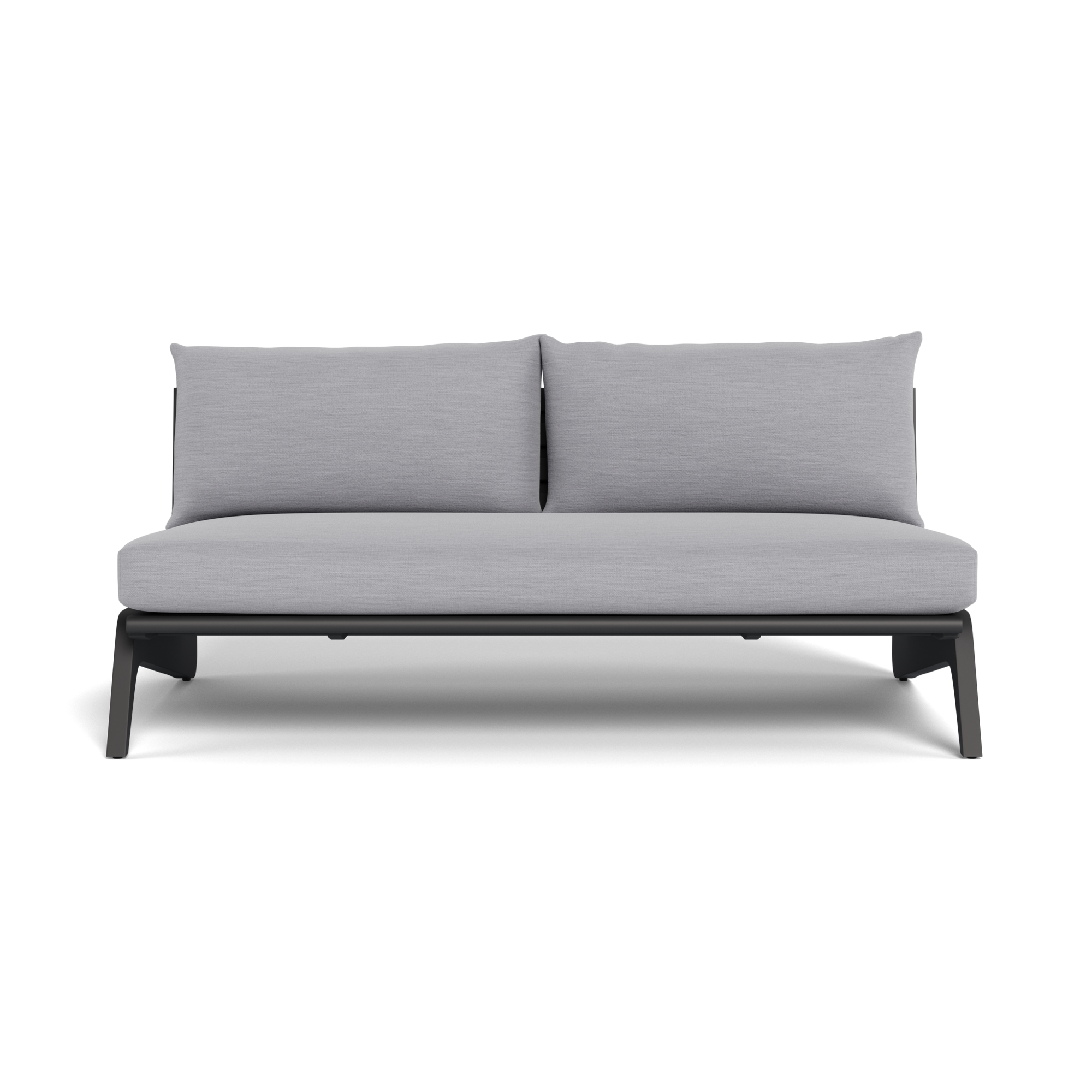 MLB Aluminum 2 Seat Armless Sofa