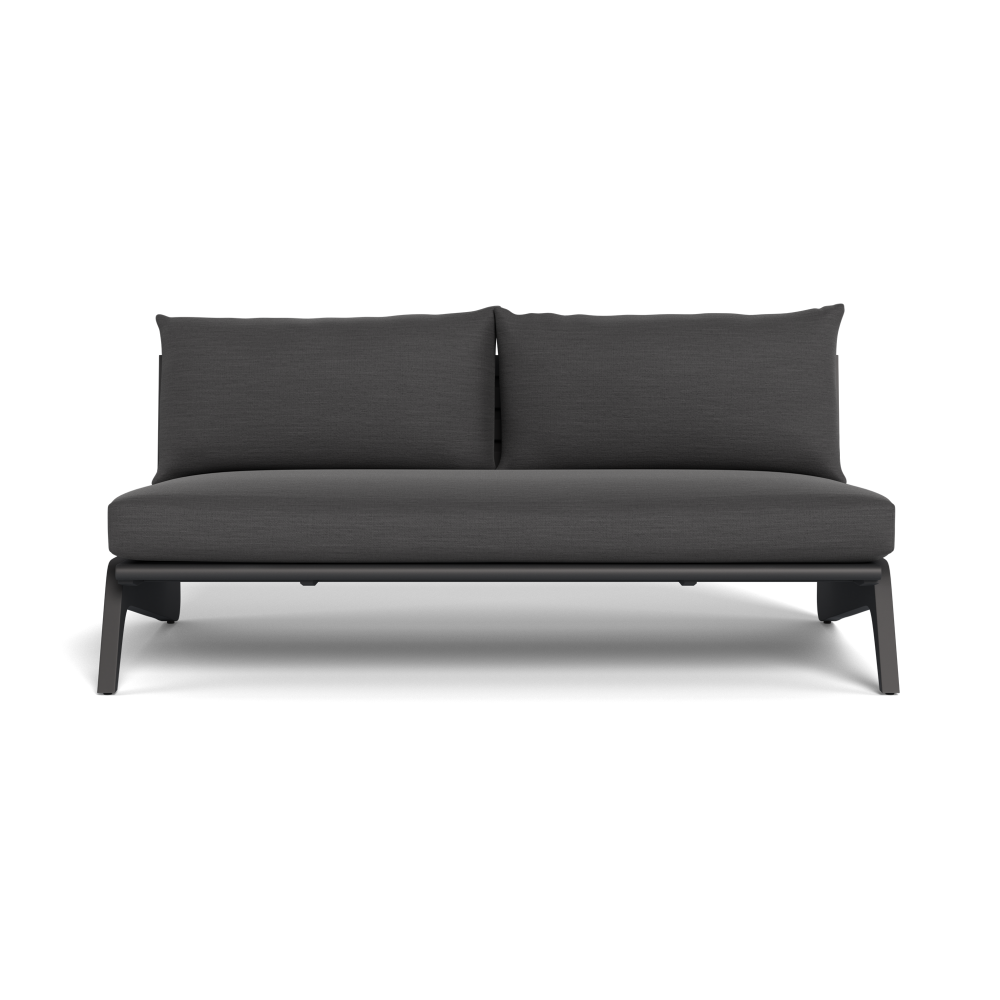MLB Aluminum 2 Seat Armless Sofa
