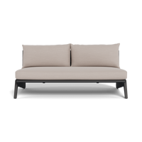 MLB Aluminum 2 Seat Armless Sofa
