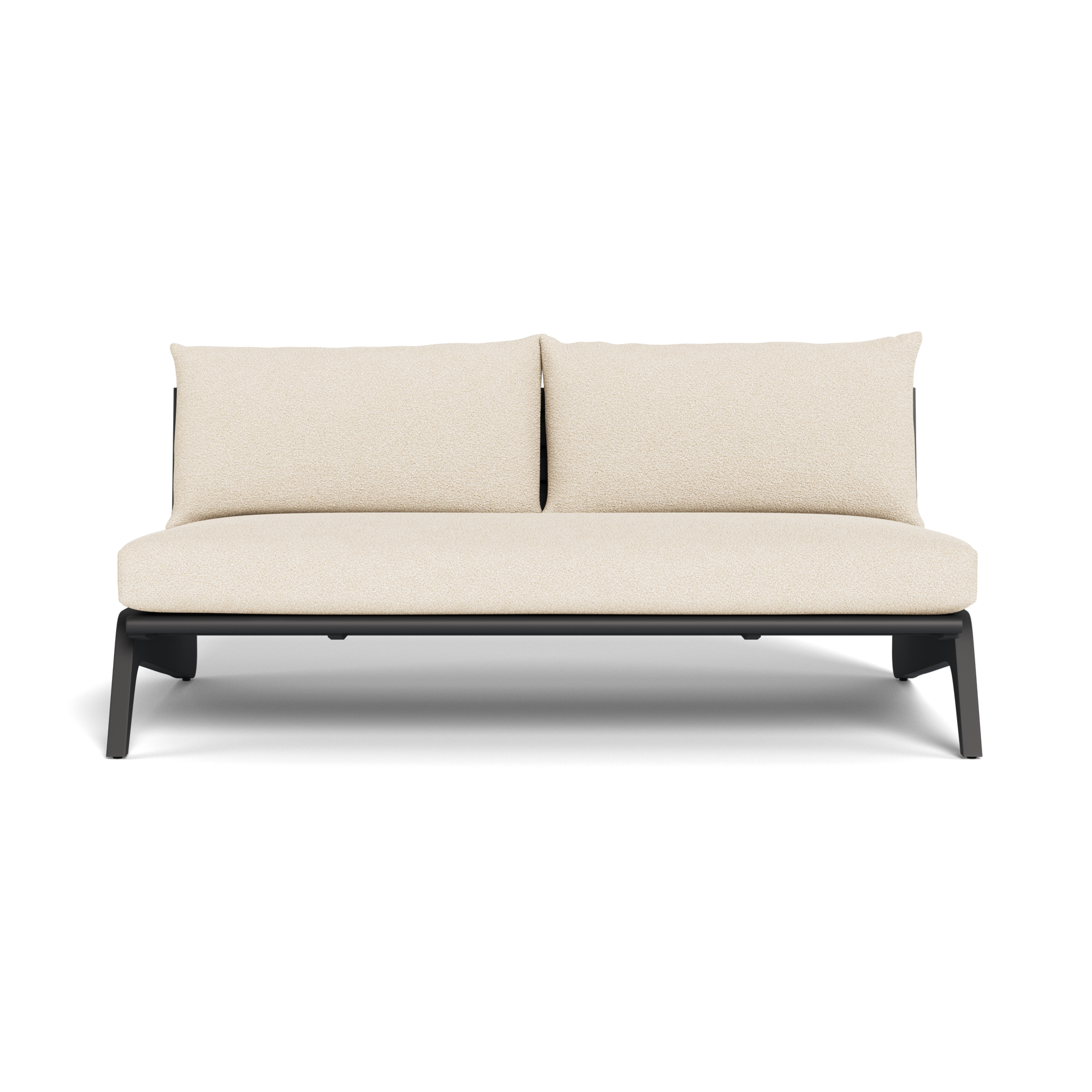 MLB Aluminum 2 Seat Armless Sofa