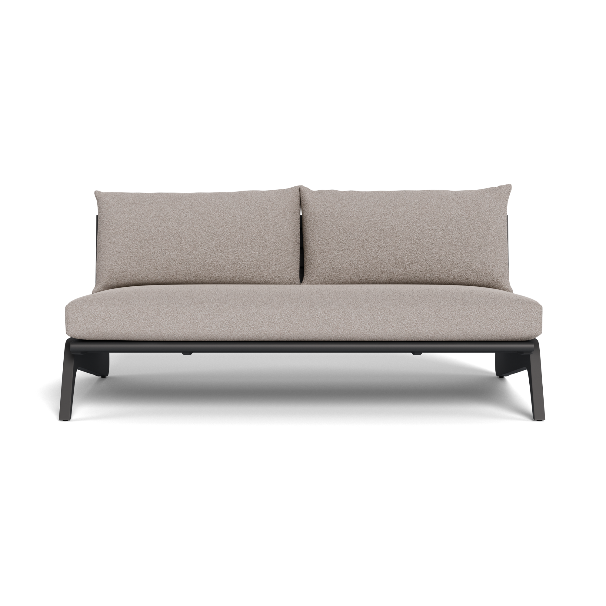 MLB Aluminum 2 Seat Armless Sofa