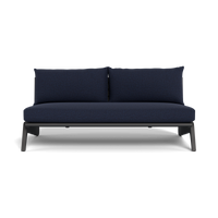 MLB Aluminum 2 Seat Armless Sofa
