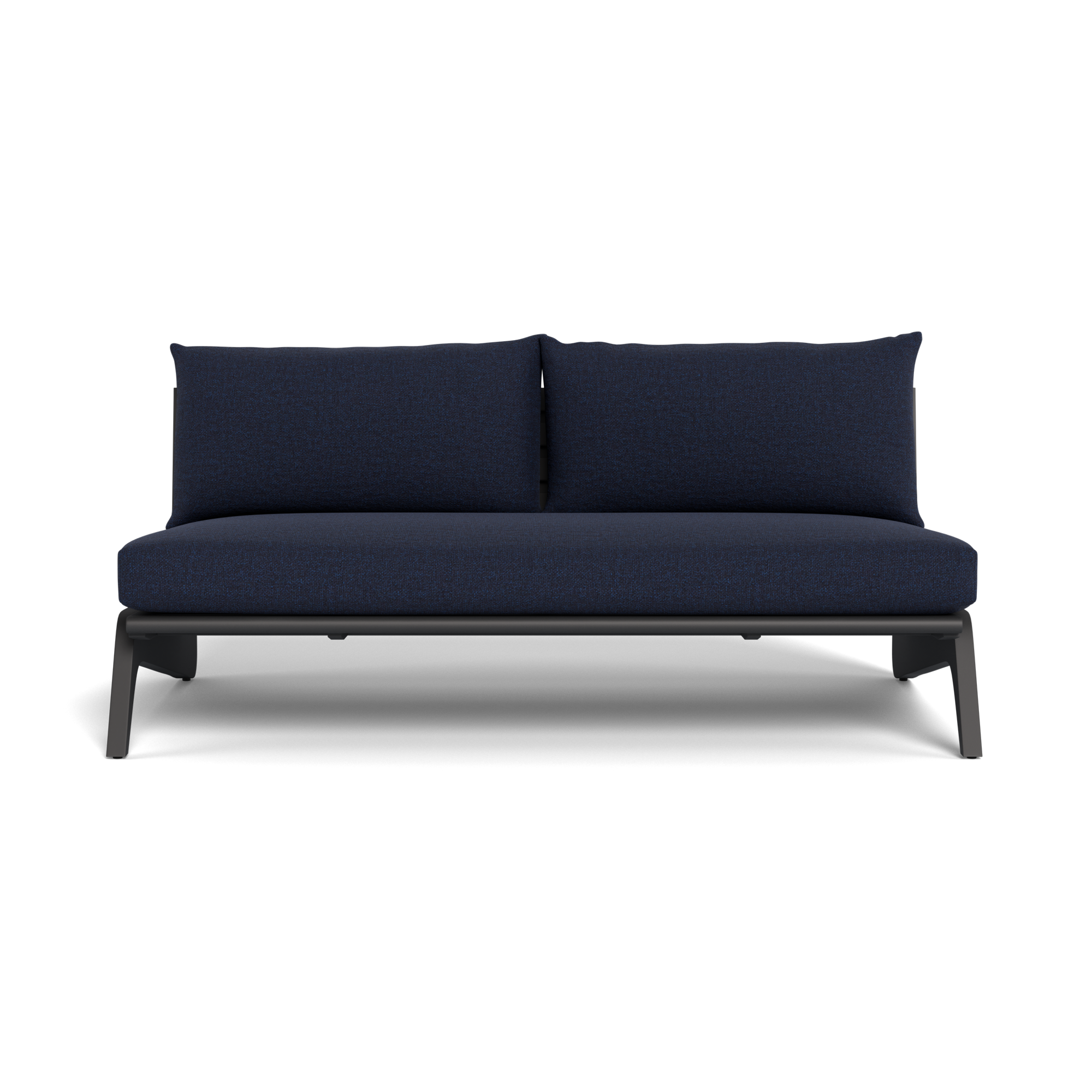 MLB Aluminum 2 Seat Armless Sofa