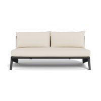 MLB Aluminum 2 Seat Armless Sofa
