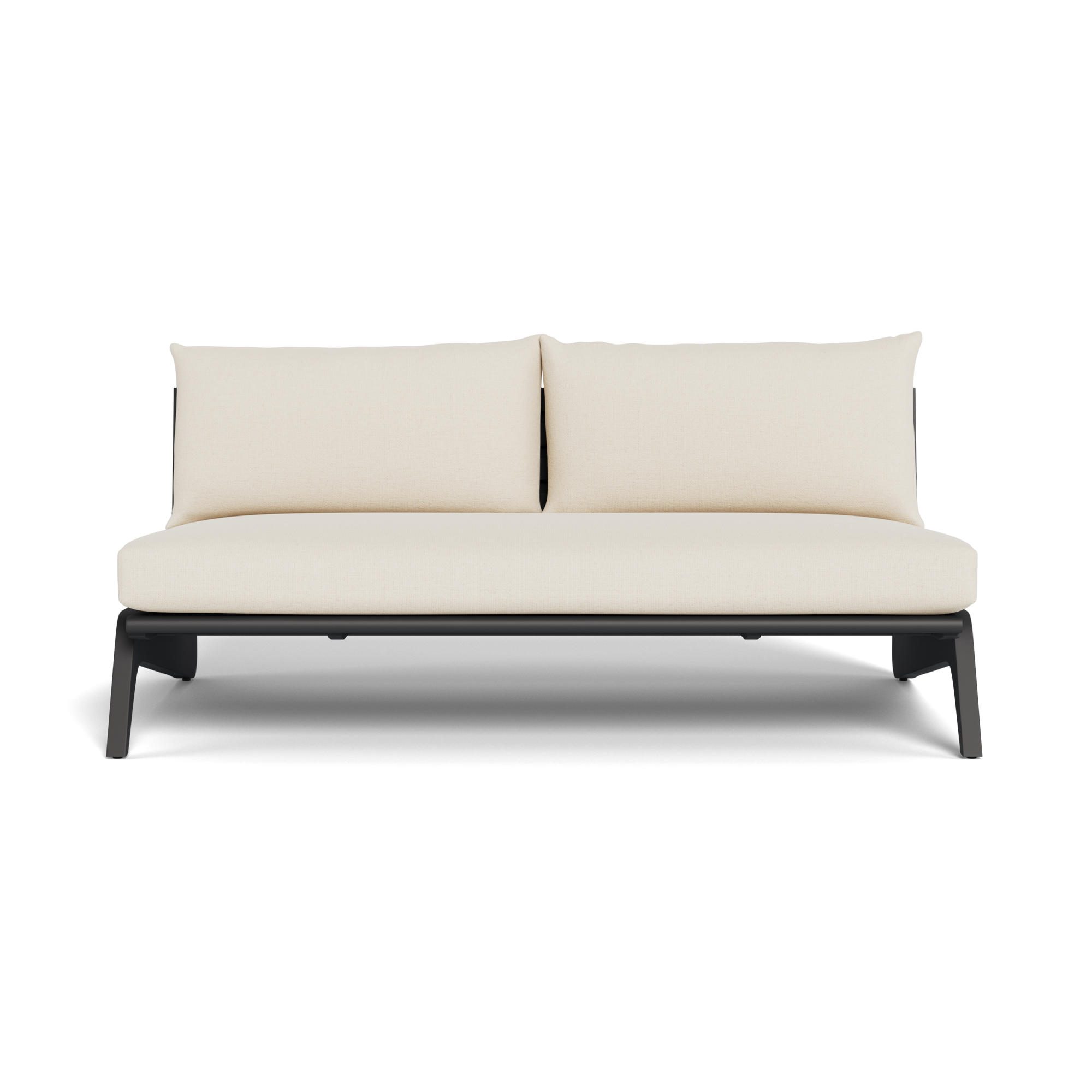 MLB Aluminum 2 Seat Armless Sofa