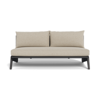 MLB Aluminum 2 Seat Armless Sofa