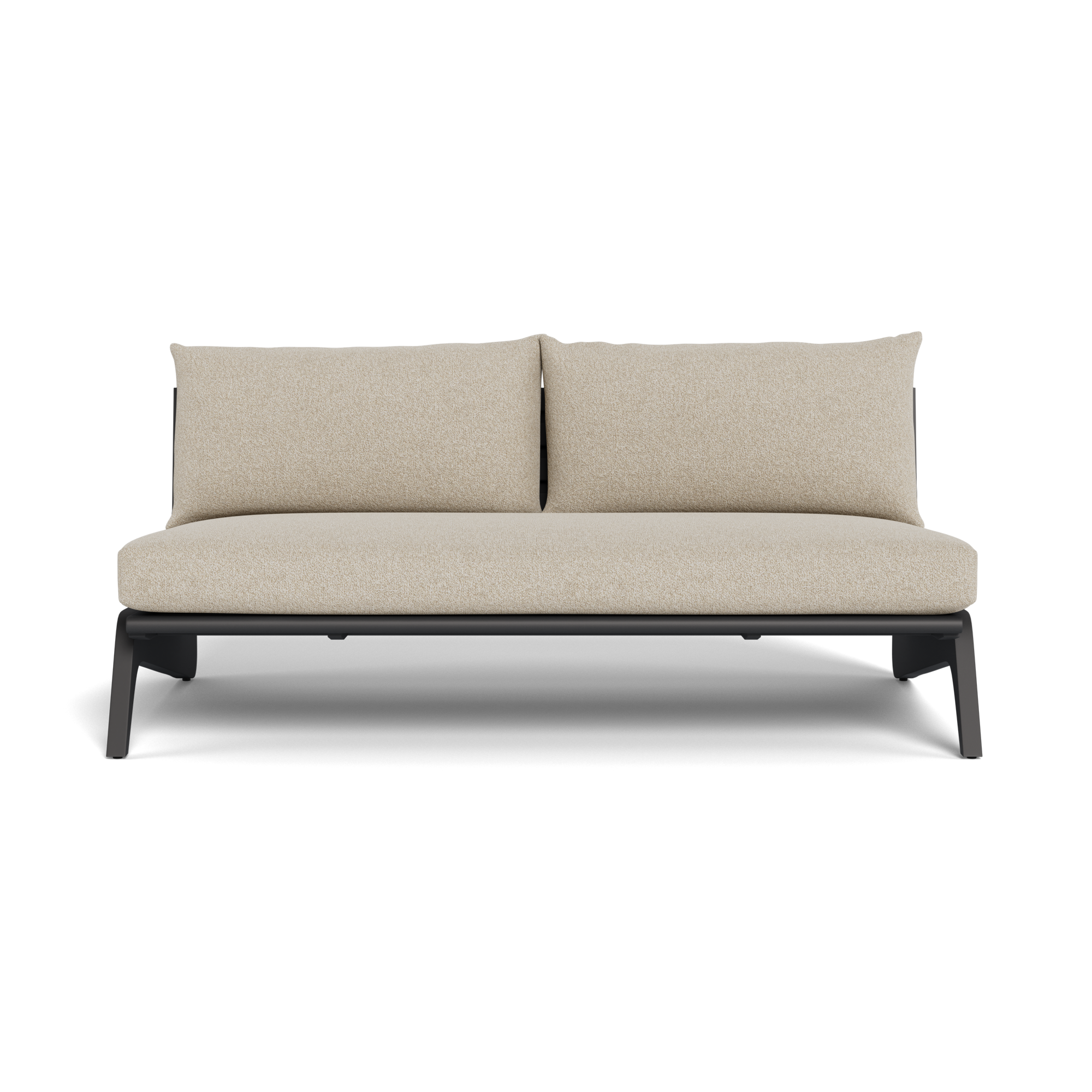 MLB Aluminum 2 Seat Armless Sofa