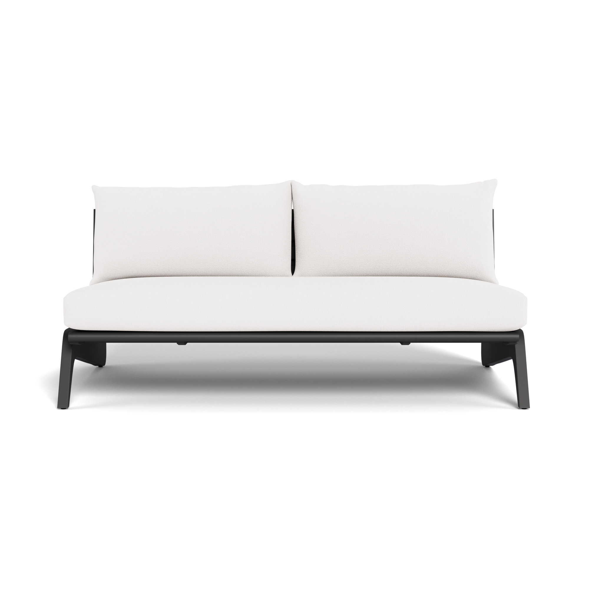 MLB Aluminum 2 Seat Armless Sofa