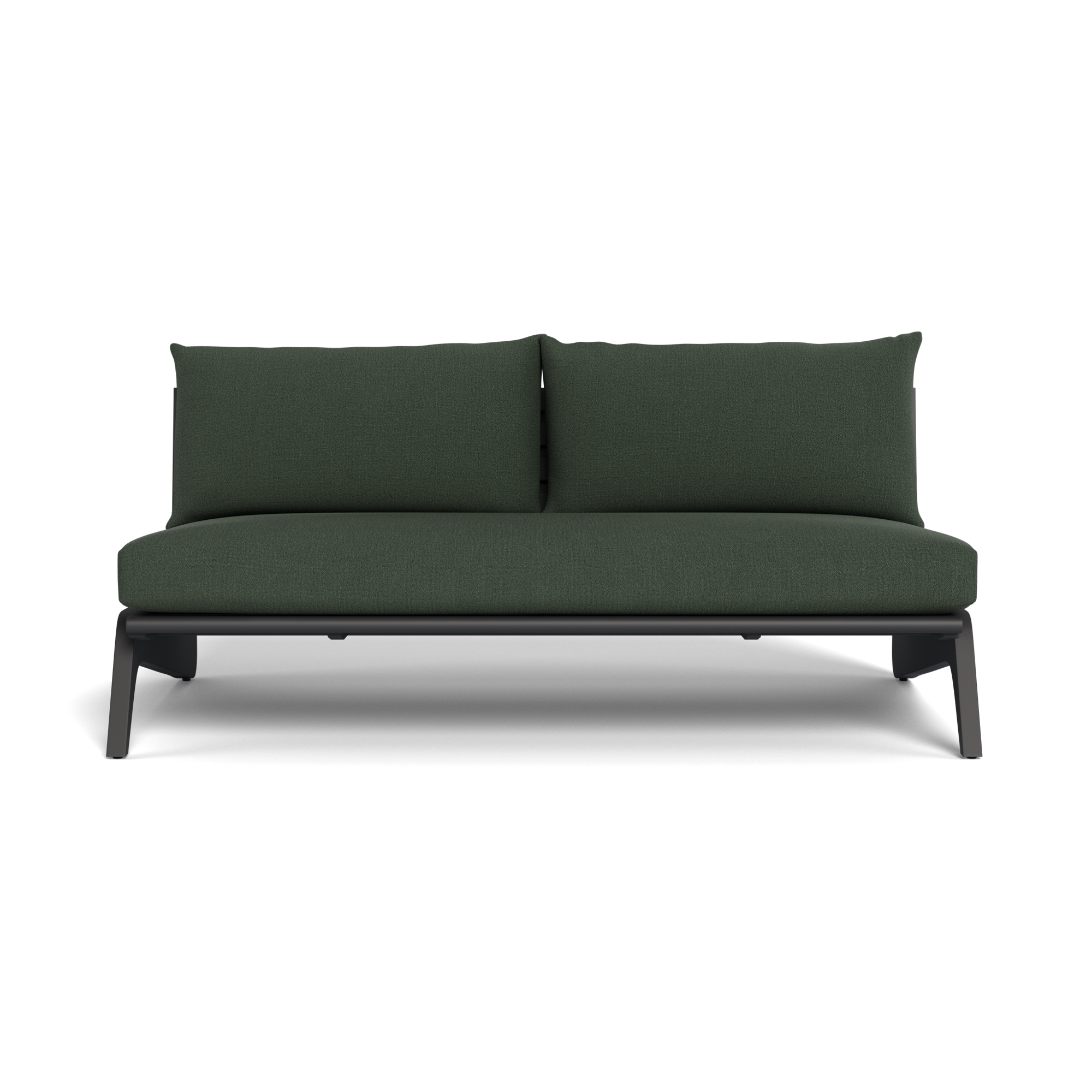 MLB Aluminum 2 Seat Armless Sofa