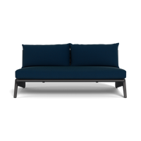 MLB Aluminum 2 Seat Armless Sofa