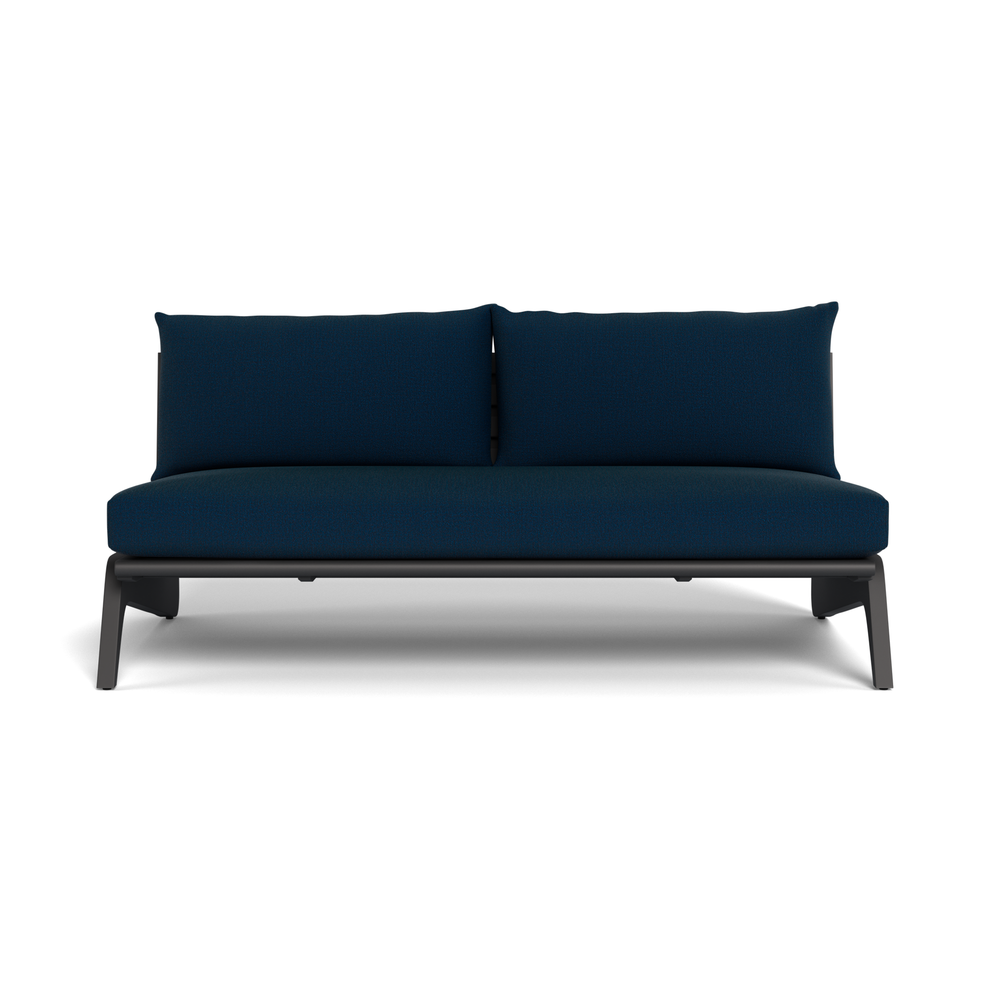 MLB Aluminum 2 Seat Armless Sofa