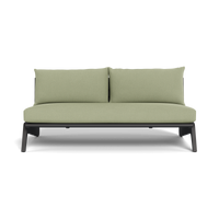 MLB Aluminum 2 Seat Armless Sofa