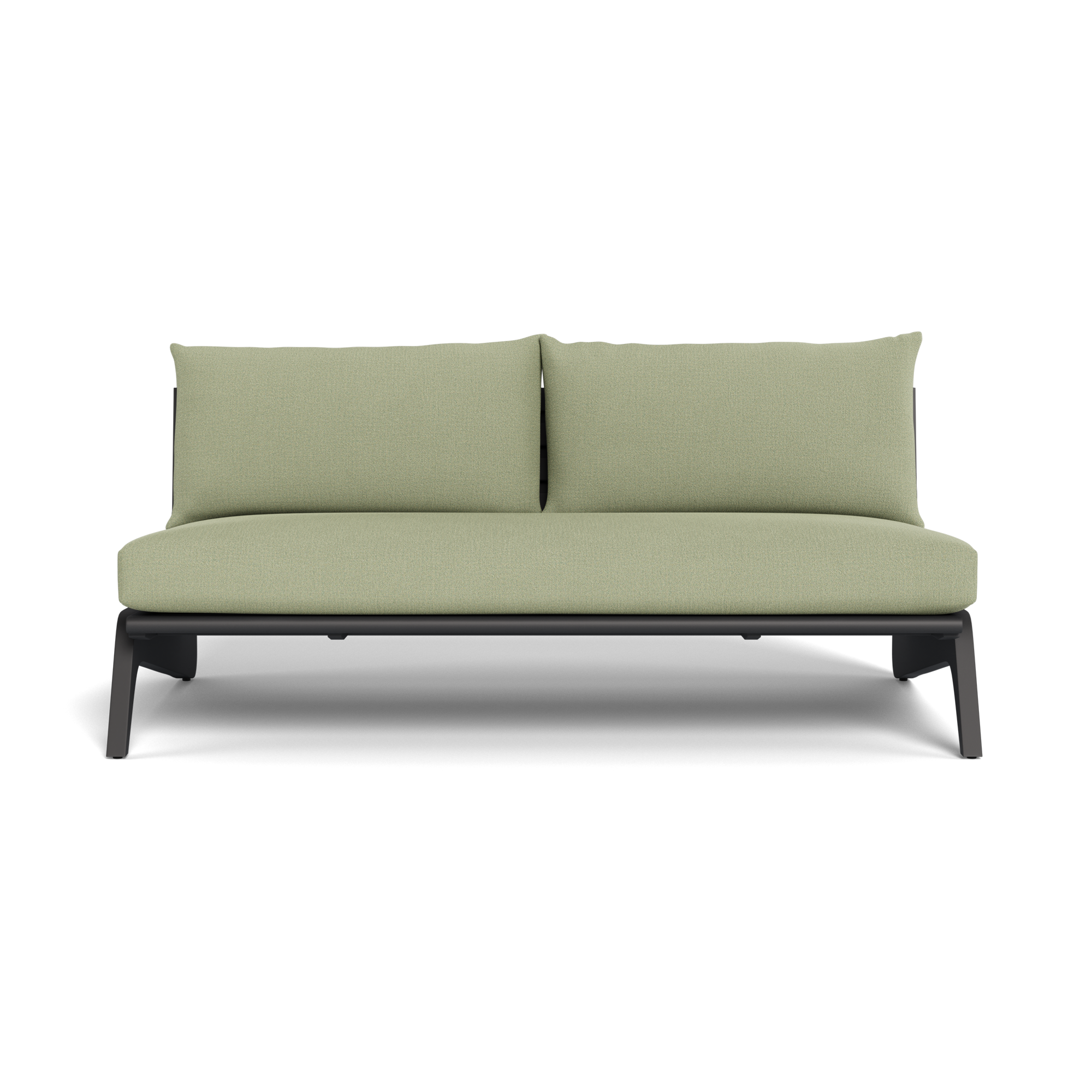 MLB Aluminum 2 Seat Armless Sofa