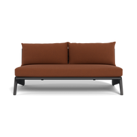 MLB Aluminum 2 Seat Armless Sofa