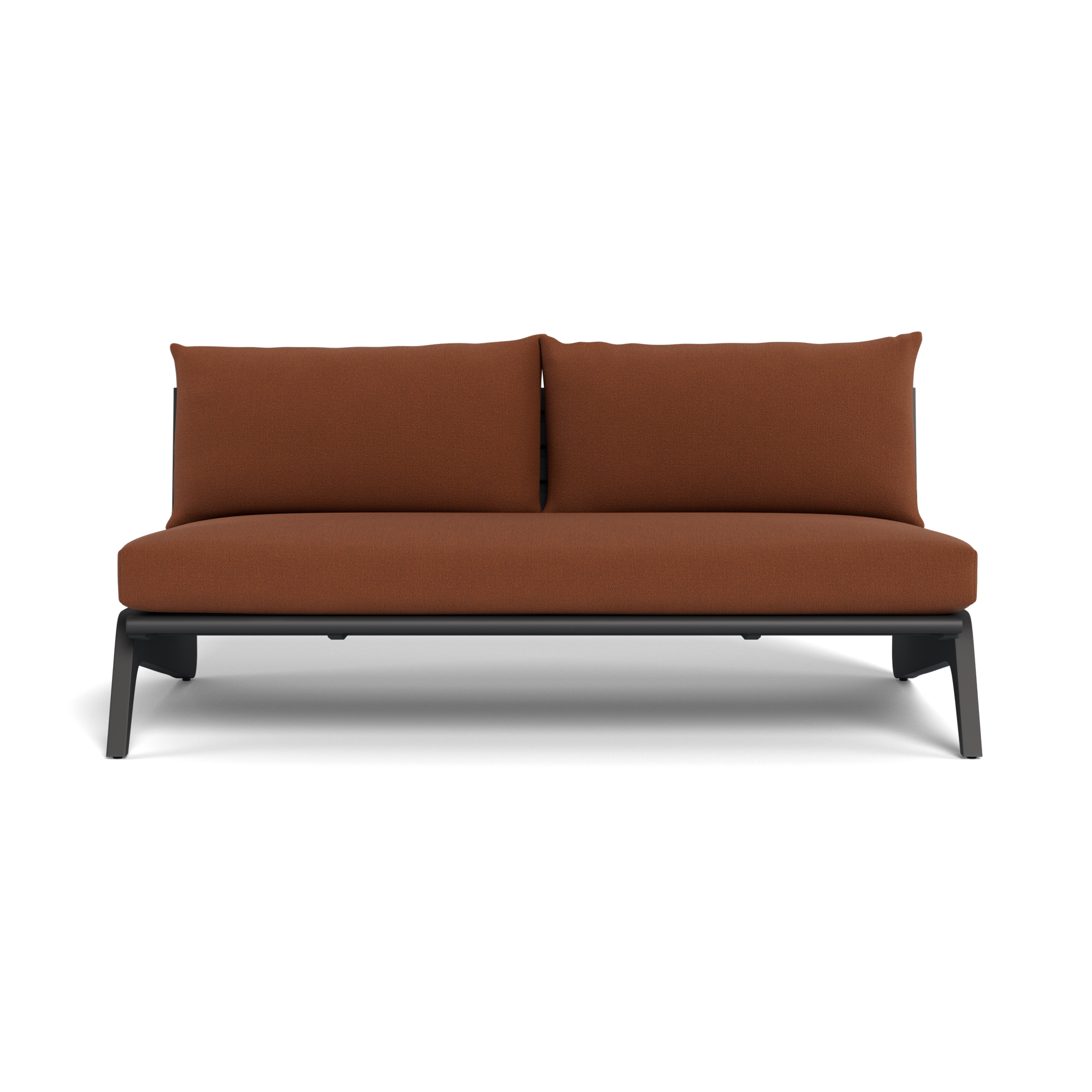 MLB Aluminum 2 Seat Armless Sofa