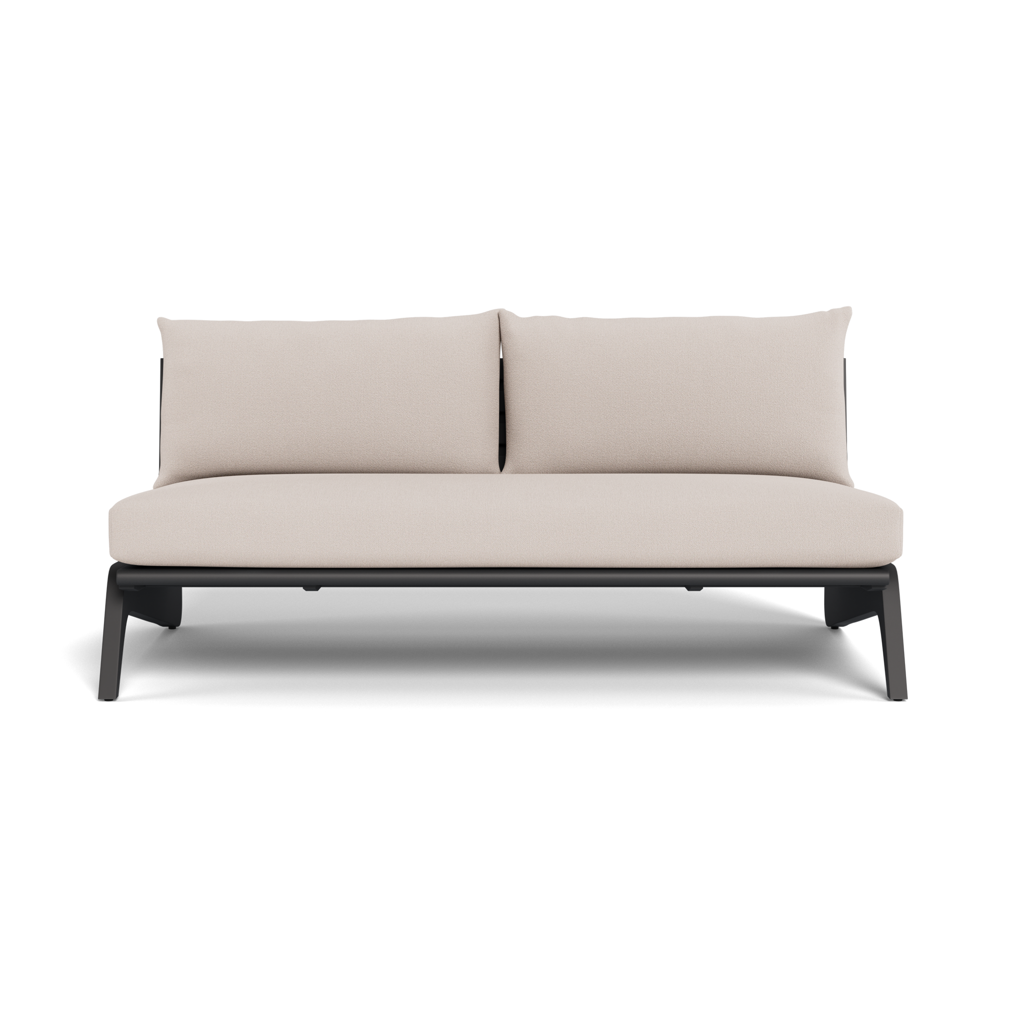 MLB Aluminum 2 Seat Armless Sofa