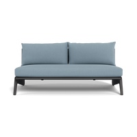 MLB Aluminum 2 Seat Armless Sofa
