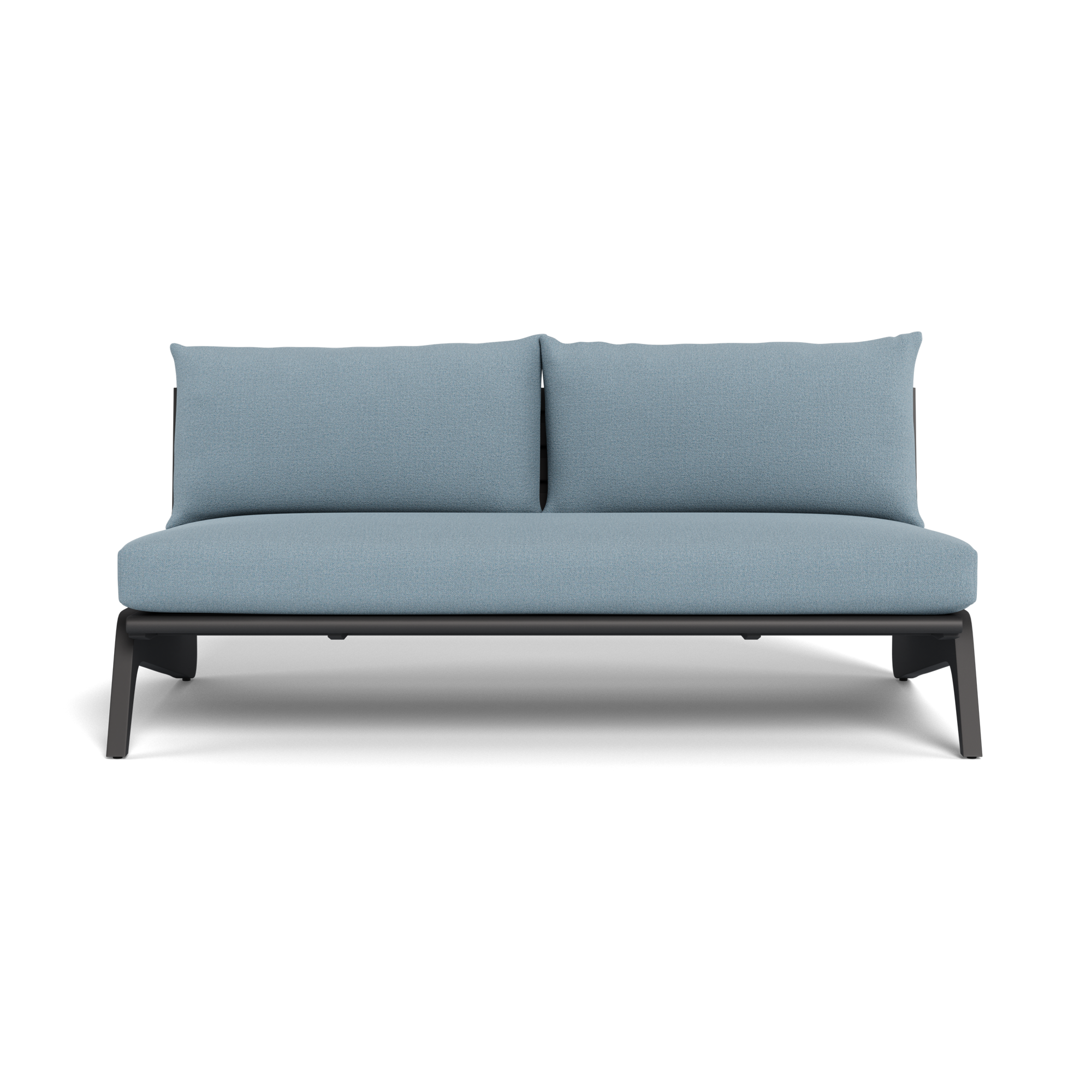 MLB Aluminum 2 Seat Armless Sofa