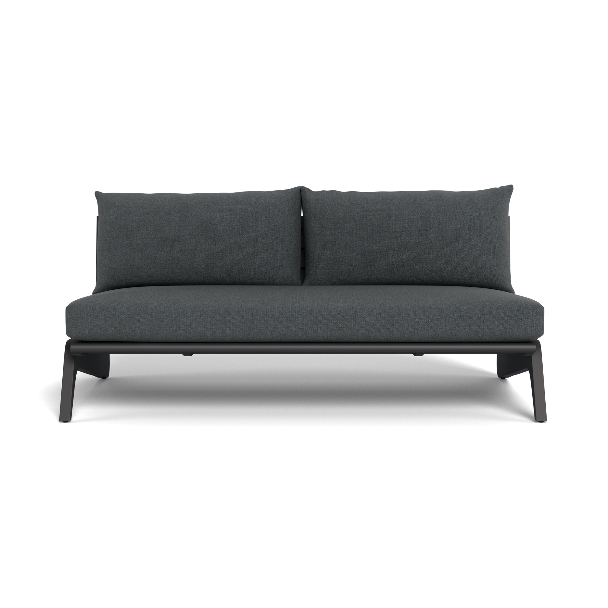 MLB Aluminum 2 Seat Armless Sofa