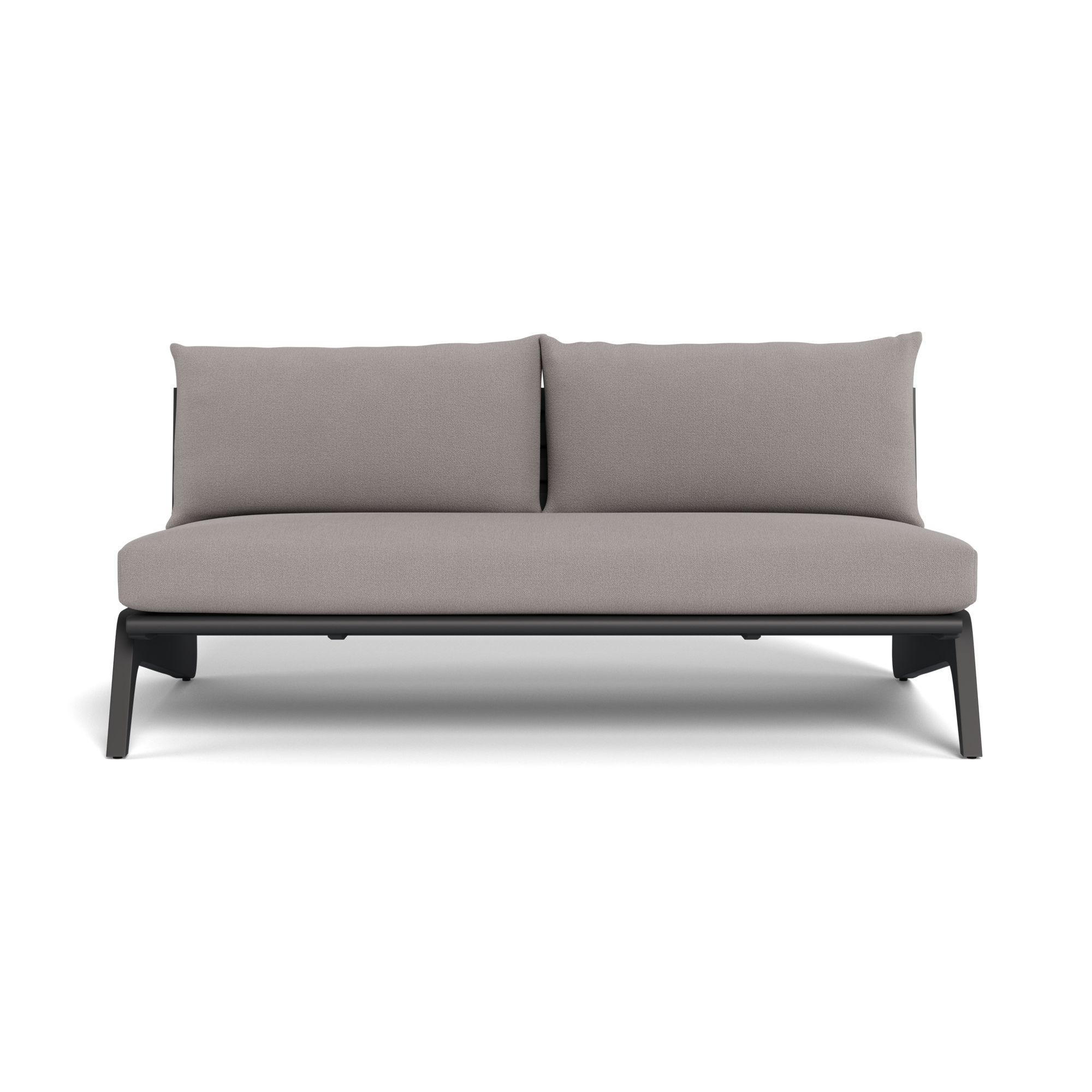 MLB Aluminum 2 Seat Armless Sofa