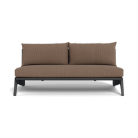 MLB Aluminum 2 Seat Armless Sofa