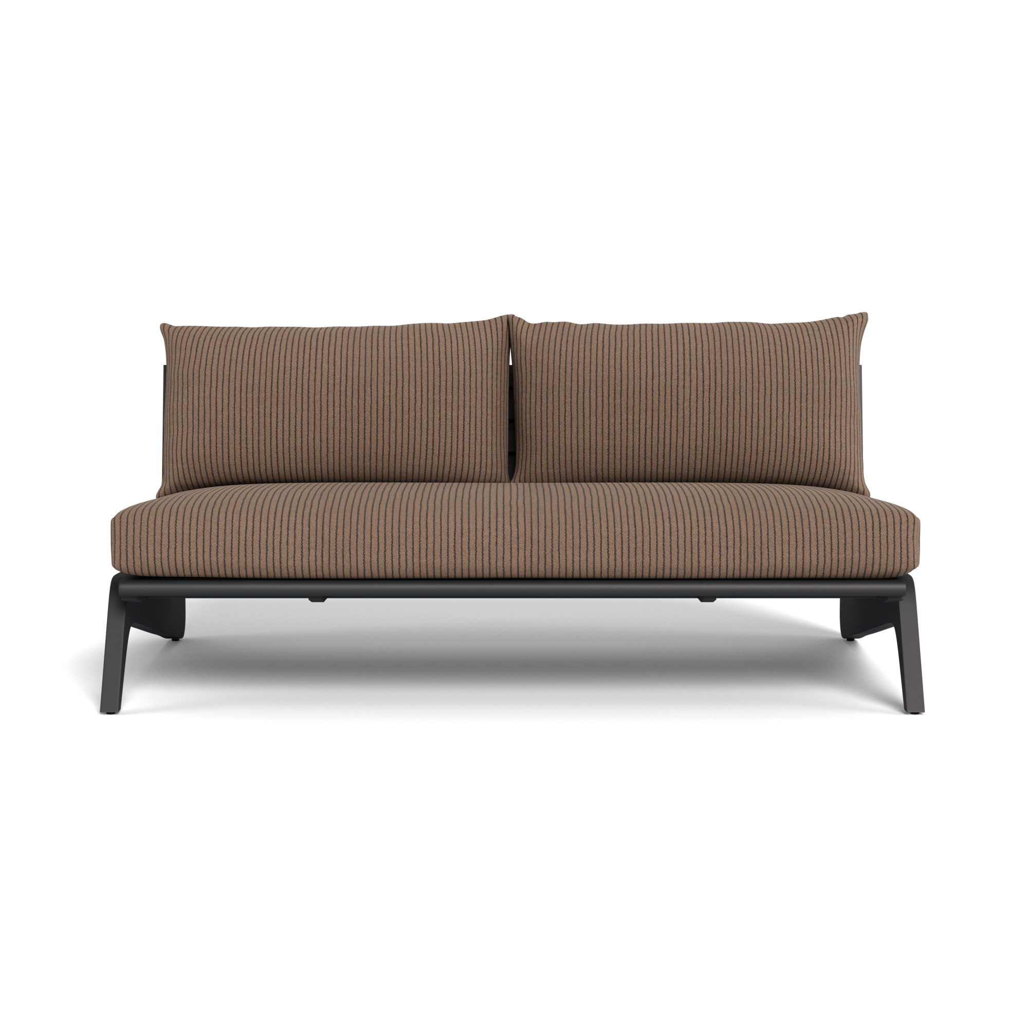 MLB Aluminum 2 Seat Armless Sofa