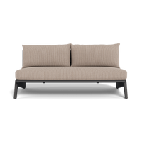 MLB Aluminum 2 Seat Armless Sofa