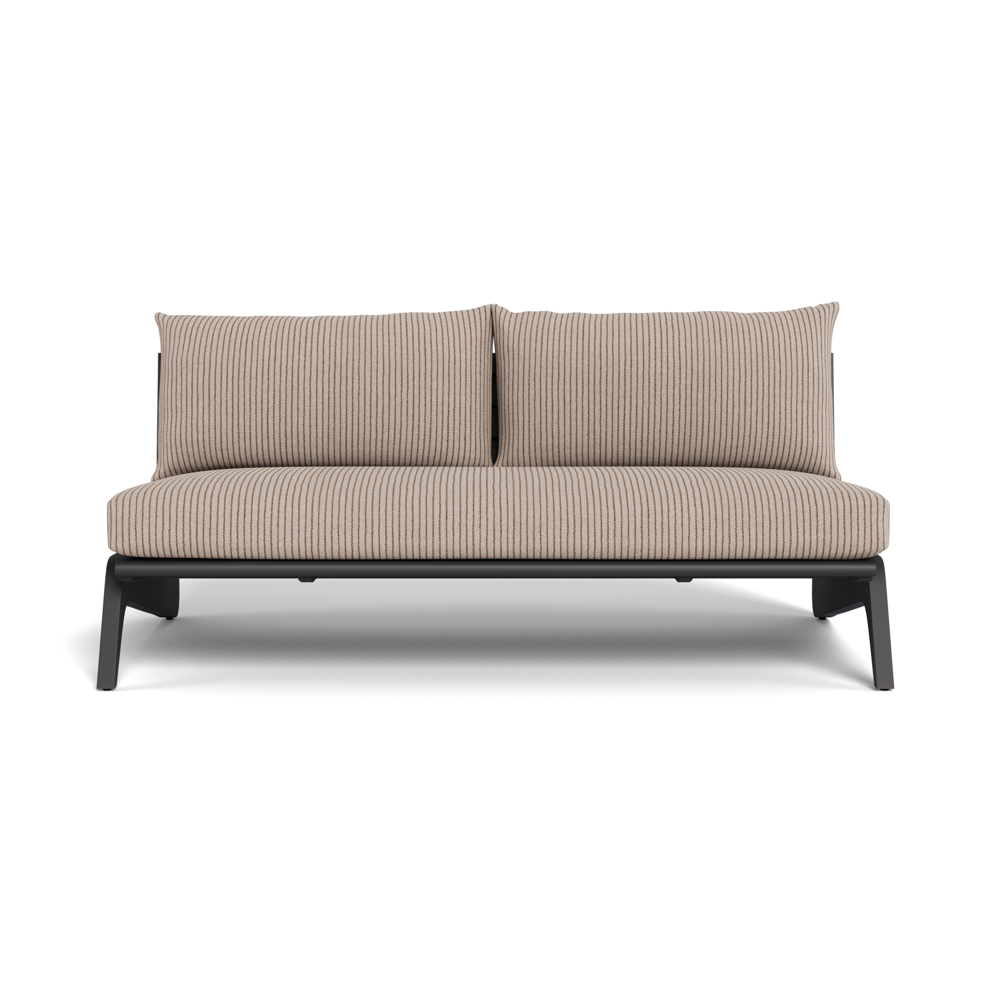 MLB Aluminum 2 Seat Armless Sofa