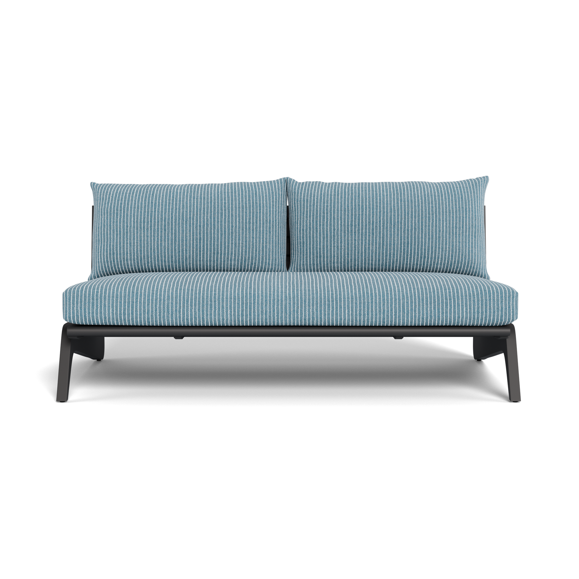 MLB Aluminum 2 Seat Armless Sofa