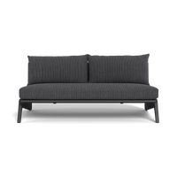 MLB Aluminum 2 Seat Armless Sofa