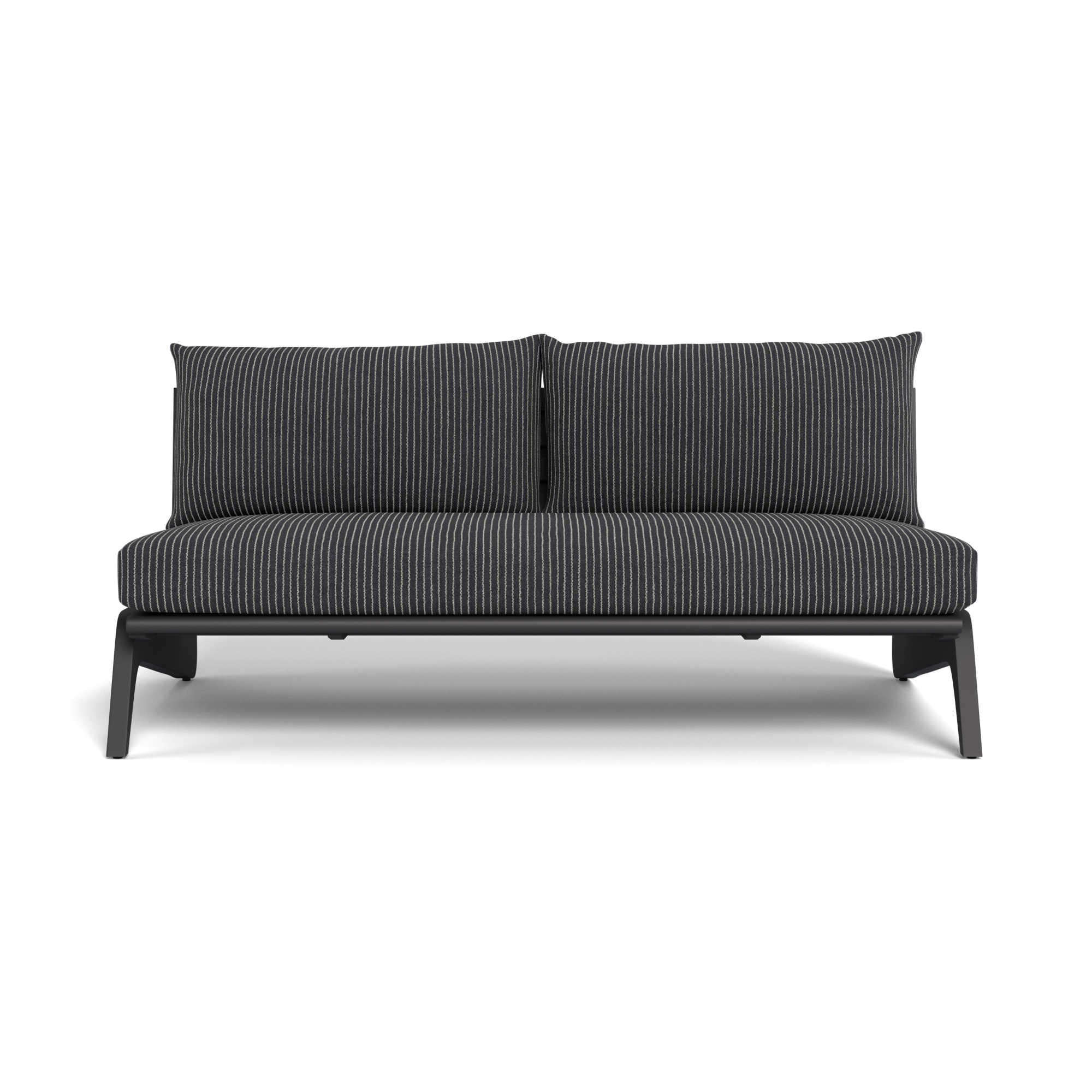 MLB Aluminum 2 Seat Armless Sofa