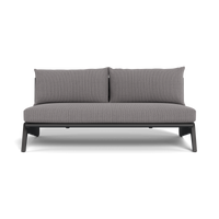 MLB Aluminum 2 Seat Armless Sofa