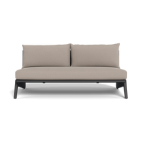 MLB Aluminum 2 Seat Armless Sofa